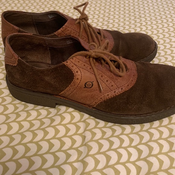 Men’s size 13 Born leather & suede saddle shoe - Picture 1 of 4